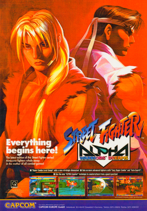 Street Fighter Alpha - warriors' dreams (950605 Euro) Arcade Game Cover